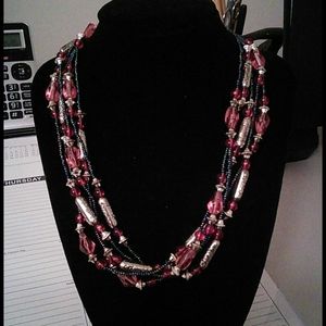 Red beaded necklace